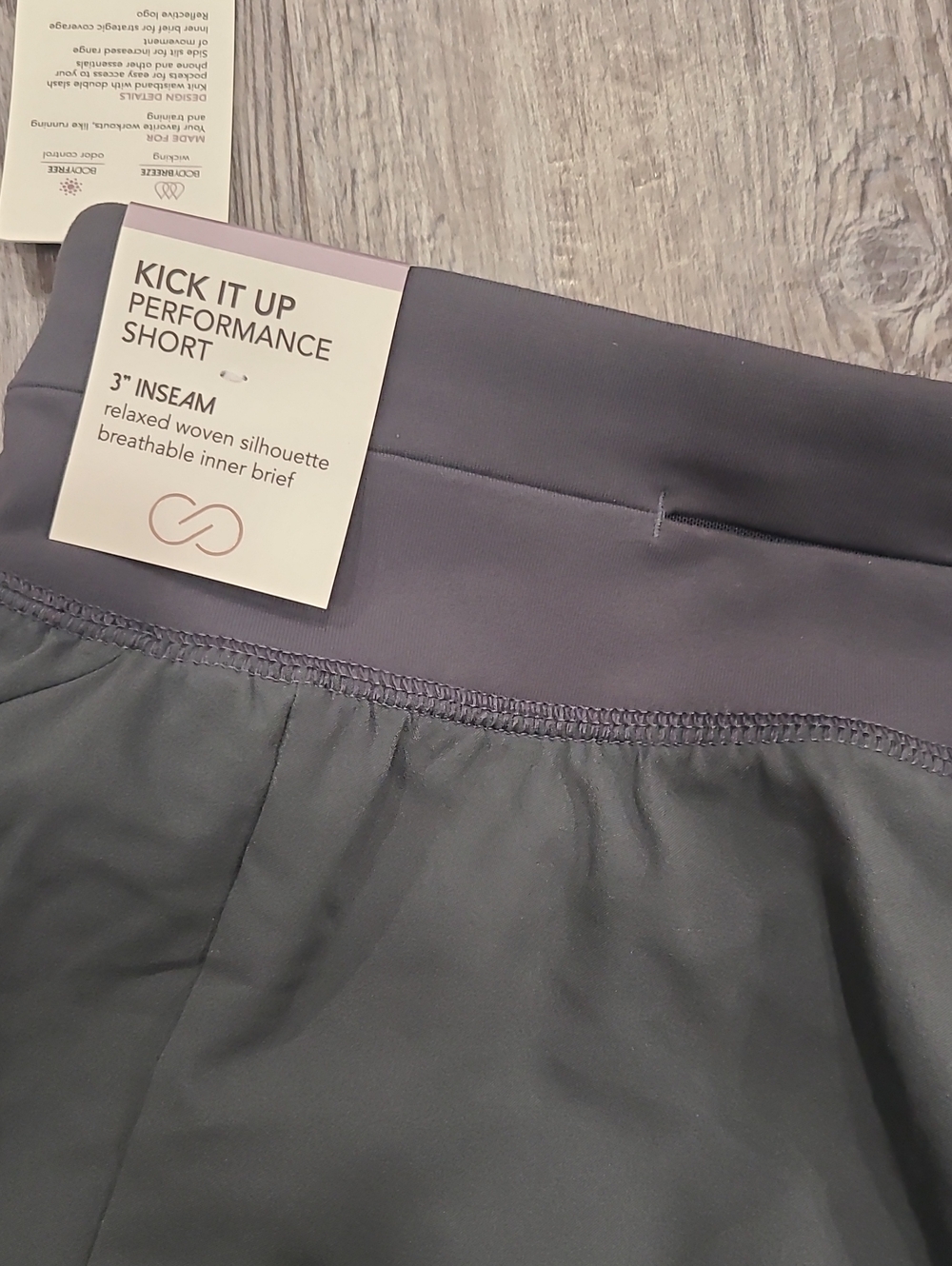 CALIA by Carrie Underwood Kick It Up Peformance Shorts Size XL Carbon Gray - Picture 5 of 6
